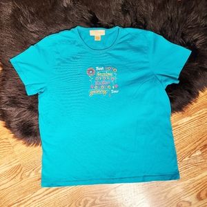 M&C Sportswear Teal Blue Best Grandma MeMaw Granny Ever Women's T-shirt Size L